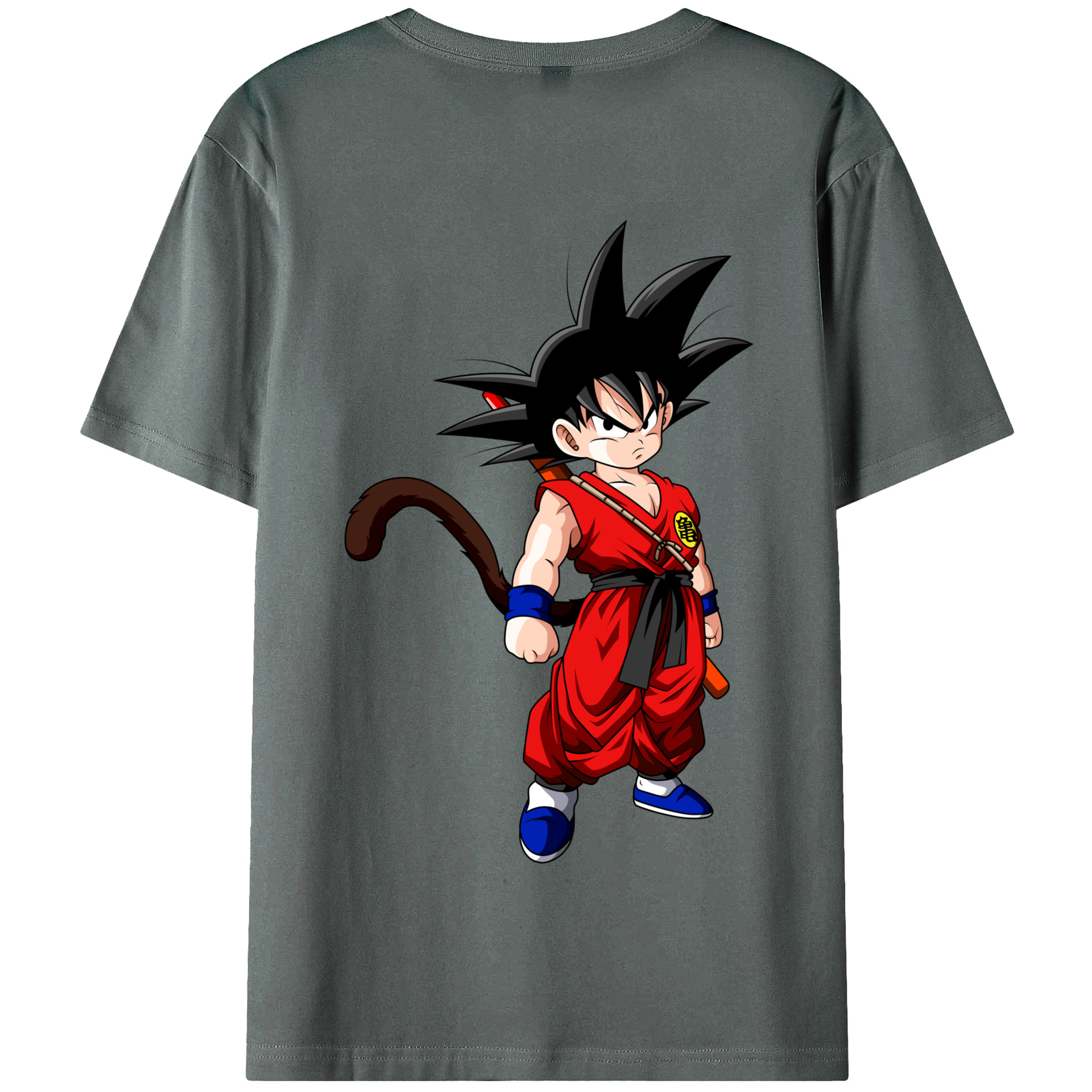 （画像用） ドラゴンボール 孫悟空（そん ごくう）Son Goku カカロット DRAGON BALL Kakarotto 綿100％半袖Tシャツ（背面プリント）